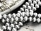 *15* 9mm Silver Luster Washed Alabaster White Central Cut Round Beads